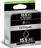 Lexmark 155XL inktcartridge 1 stuk(s) Origineel Hoog (XL) rendement Zwart