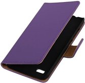 Bookstyle Wallet Case Hoesje Geschikt voor Huawei Ascend Y560 / Y5 Paars