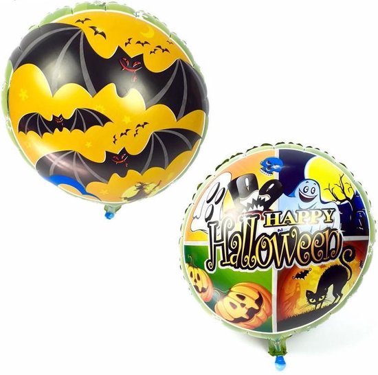 Folieballon Happy Halloween vleermuis