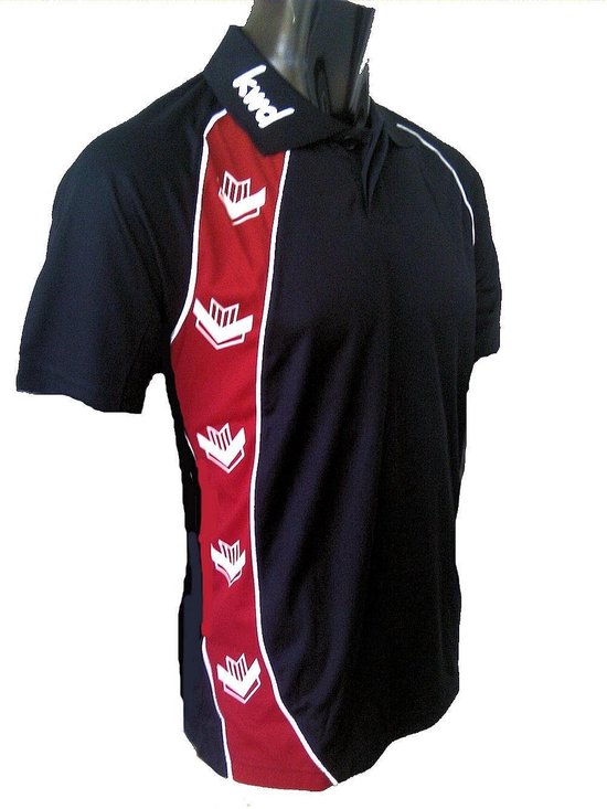 KWD Poloshirt Pronto korte mouw - Zwart/rood