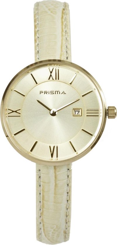 Montre Prisma Femme P.1535 Bracelet Cuir Doré