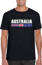 Zwart Australie supporter t-shirt voor heren XL