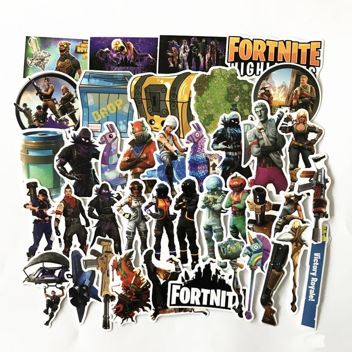 Fortnite stickers - Coole mix met 40 Battle Royale gaming stickers voor laptop, playstation, agenda,