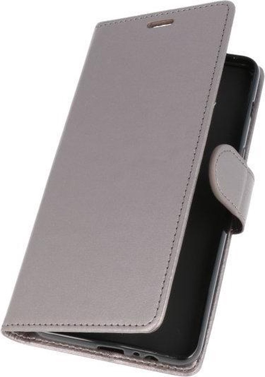 Grijs Wallet Case Hoesje voor HTC Desire 12 Plus