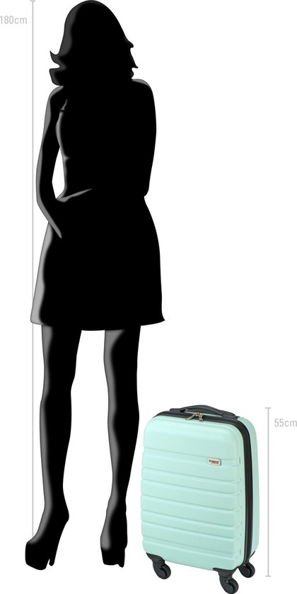 Princess Traveller Singapore Handbagage koffer 55 cm - Light Blue - Princess Traveller