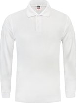 Tricorp Poloshirt lange mouw - Casual - 201009 - Wit - maat 5XL