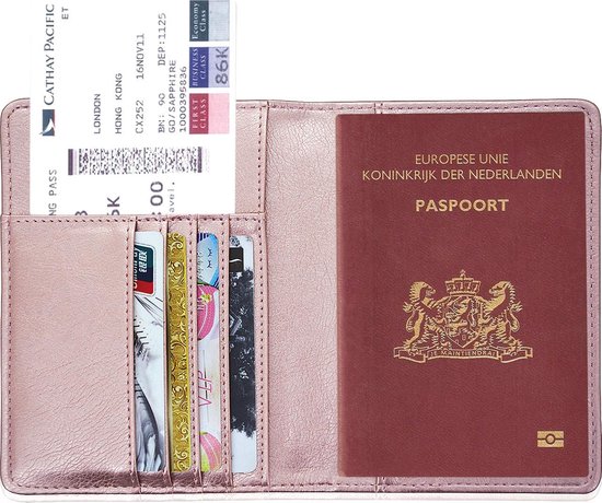 Goodline® - Paspoort Hoesje / Paspoorthouder - V1 - Rose Goud