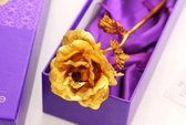24K Gouden Roos - Incl. Certificaat + luxe houder + luxe bijpassende tas | Cadeautip