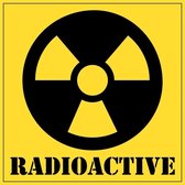 Halloween Radioactive gevaren sticker 10,5 cm - Halloween/horror decoratie/versiering