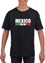 Zwart Mexico supporter t-shirt voor kinderen S (122-128)