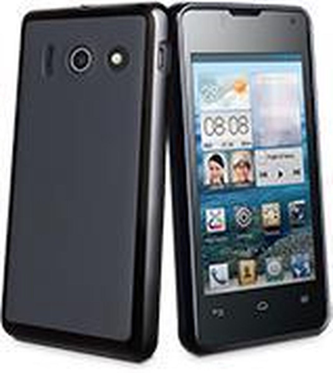 Muvit - miniGel Glazy Black TPU hoesje - Huawei Ascend Y300