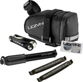 Lezyne M-Caddy Sport Kit Zadeltas - Incl. Multitool, Sport Drive HR handpomp, 2 bandenlichters + bandenplaksetje - 0.50L - Zwart