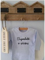 Super-héros de chemise sans marque en formation | Manches longues ou courtes | bleu clair | taille 56-110 T-shirt bébé 56