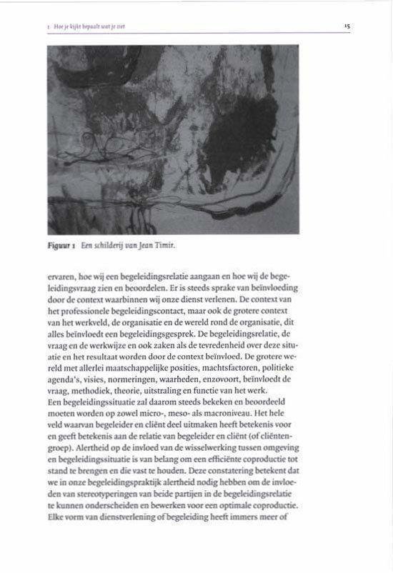 Pagina met een zwart-wit afbeelding genaamd 'Figuur 1: Een schilderij van Jean Timir' en begeleidende tekst.