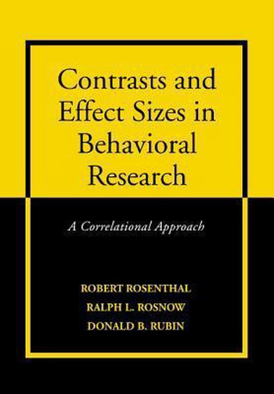 Contrasts and Effect Sizes in Behavioral Research - cover
