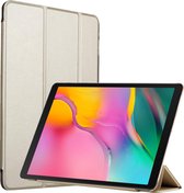 Hoes geschikt voor Samsung Galaxy Tab A 10.1 (2019) - Smart Book Case Tri-Fold Hoesje - iCall - Goud