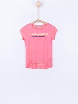 Tiffosi-meisjes-t-shirt-Caledonia-#take me to paradise-kleur: zalm roze-maat 116