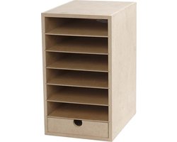 Papier opslag unit, h: 31,5 cm, b: 18 cm, 1 stuk, MDF