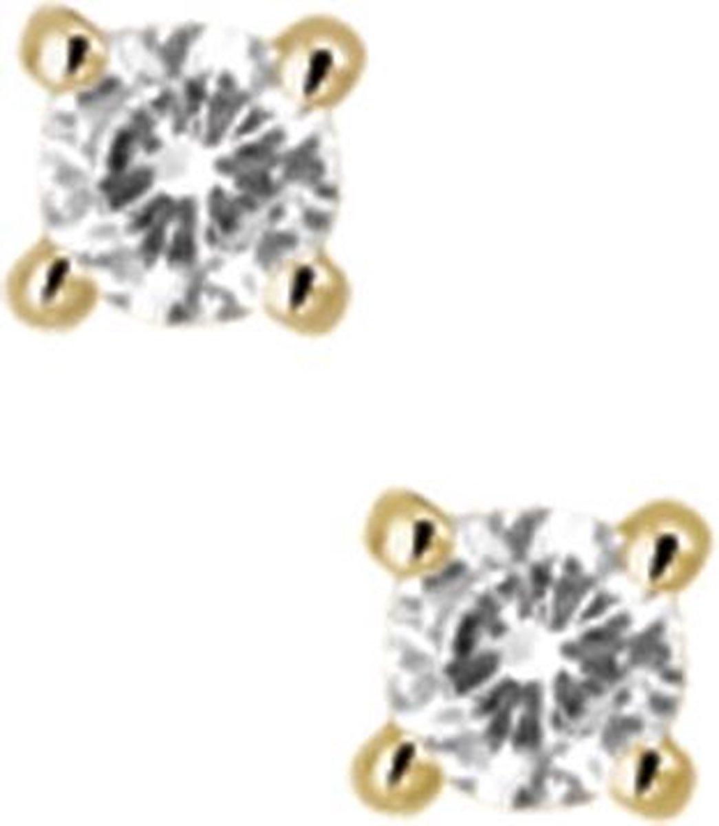 The Jewelry Collection Oorknoppen Diamant 0.20 Ct. - Geelgoud