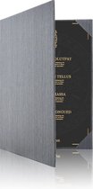Goodline® - Menumap / Menukaart Mappen - 2x A4 - Houtpatroon Grijs