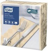 Tork Textured Dinnerservet 38x39cm 2-lgs zand, 1/8 vouw ds à 1200 stk (12x100) (470314)