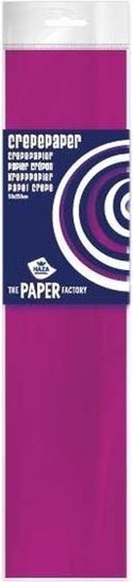 Crepe papier plat fuchsia roze 250 x 50 cm - Knutselen met papier - Knutselspullen