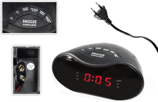 Digitale Wekkerradio - Met Alarm Snooze Functie & LCD Scherm - Elektrische  AM/FM Radio... | bol.com