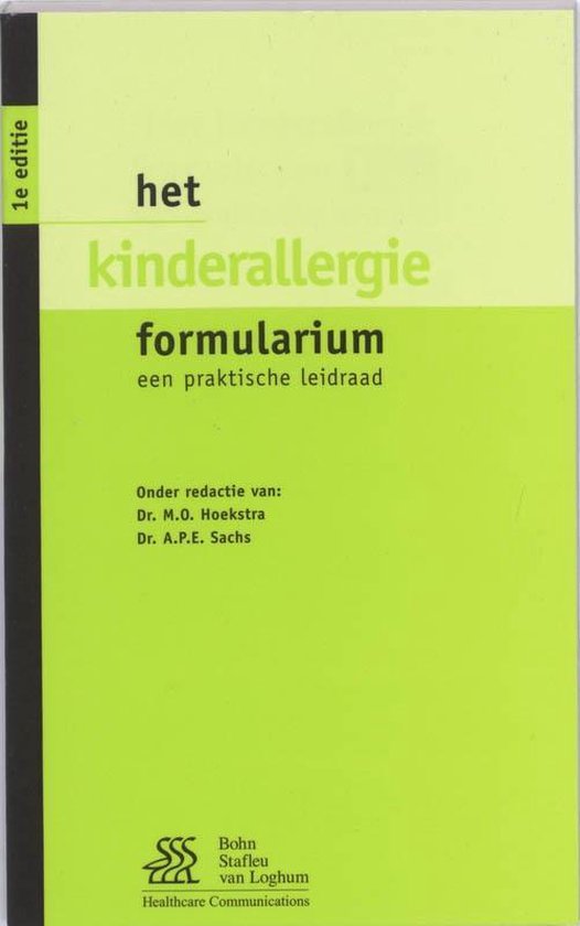 Het kinderallergie formularium - cover