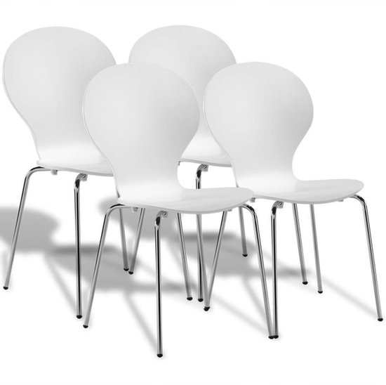 koepel Er is behoefte aan Namens Eettafelstoelen eettafelstoel eetkamerstoel stoelen wit eetkamerstoelen 4  stuks | bol.com