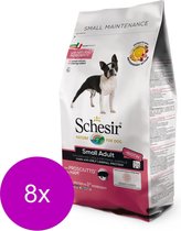 Schesir Dog Small Adult Ham - Hondenvoer - 8 x 800 g Monoprotein