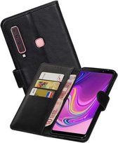 Zakelijke Bookstyle Hoesje voor Samsung Galaxy A9 2018 Zwart