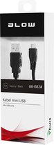 Mini USB kabel 1 meter - Zwart Retail