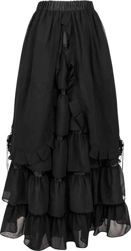 Attitude Corsets Rok -XL/2XL- Gothic skirt long Zwart | bol.com