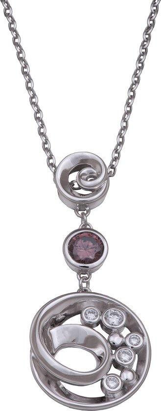 Orphelia Hanger + Ketting Circel Rhodolite Zirconium ZH-4493