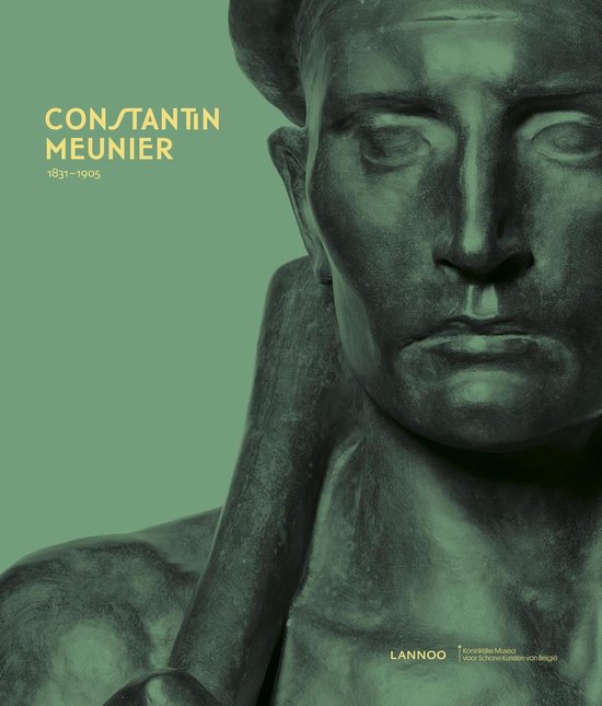 Close-up van een bronzen buste van een man, met zijn naam en jaartallen.
