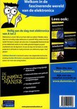 Boekomslag 'Elektronica voor Dummies' met tekening van een jongen en tekst.