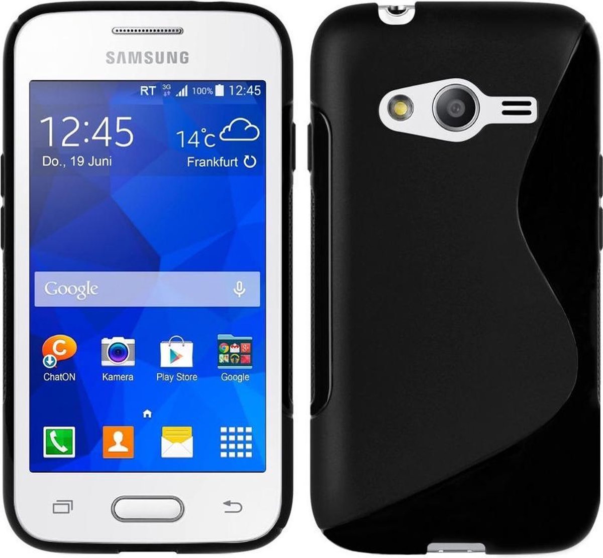 Coque Samsung Galaxy Trend 2 Silicone S-Style Cover Zwart | bol.com