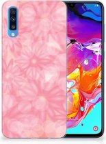 Geschikt voor Samsung Galaxy A70 TPU-siliconen Hoesje Spring Flowers