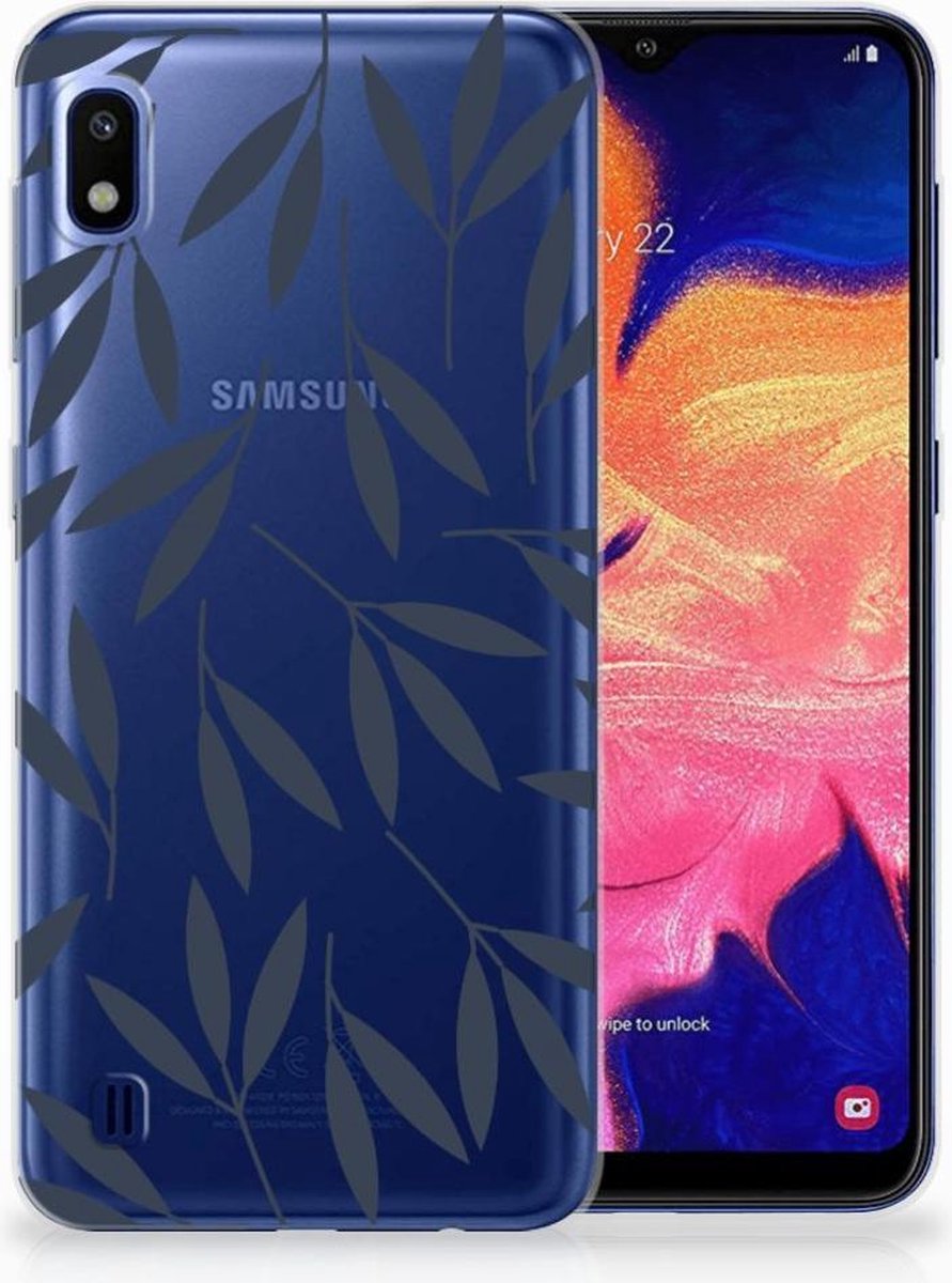 Samsung Galaxy A10 TPU Case Leaves Blue