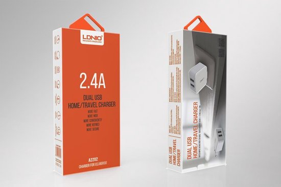 Oplaad Stekker met 2 USB Poorten - 2.4A