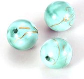 Rond - Oil Paint Jewelry Beads - Jade - 36 Stuks - 18mm