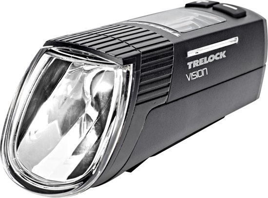 Phare Avant Vélo TRELOCK LS 760 I-Go Vision - 100 Lux, Rechargeable USB, écran LCD, 5 Modes - Noir - 9