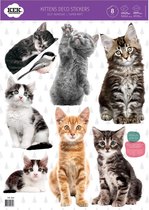 KEK Amsterdam muurstickers set van 8 kittens