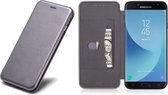 Samsung Galaxy J7 (2017) Book Case Hoesje Grijs - Portemonnee Hoesje Leer met Siliconen Houder - Flip Cover 360° Bescherming