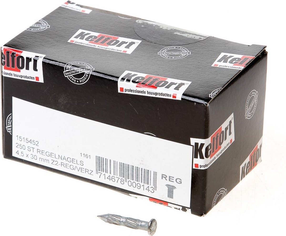 Kelfort Regelnagel staal/gegalvaniseerd bol-verzonken kop (BKV) 4.5 x 30mm