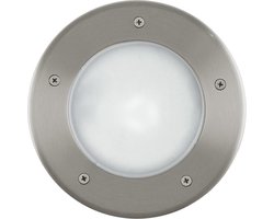 EGLO Riga 3 - Buitenverlichting - Grondinbouwlamp - 1 Lichts - RVS - Wit - Ø17 cm