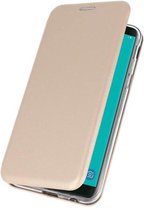 Goud Premium Folio Booktype Hoesje voor Samsung Galaxy J6 2018