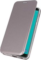 Grijs Premium Folio Booktype Hoesje voor Samsung Galaxy J6 2018