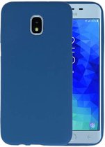 Hoesje Geschikt voor de Samsung Galaxy J3 2018 - Backcover Color Telefoonhoesje - Navy
