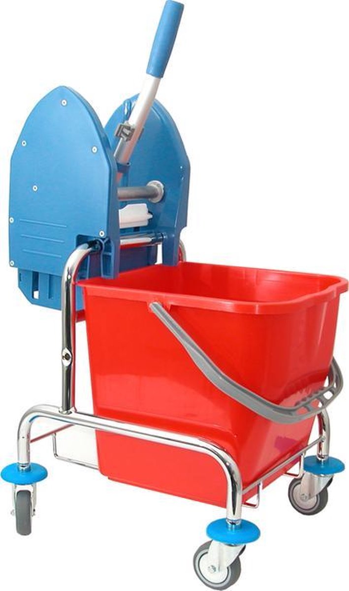 Mopwagen met pers - Chroom - 25 liter